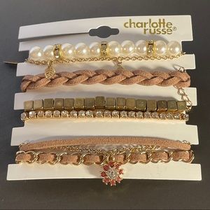 NWT Charlotte Russe Bracelet Brown Leather Bundle